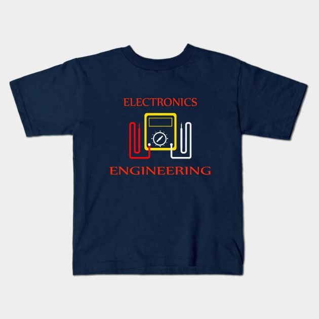 electronics engineering, electronics engineer design Kids T-Shirt by PrisDesign99